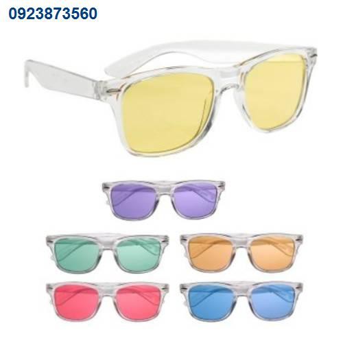 DFT2218▧▦แว่นกันแดด รุ่น SG048 เลนส์สี กรอบใส มีให้เลือก 6 สี