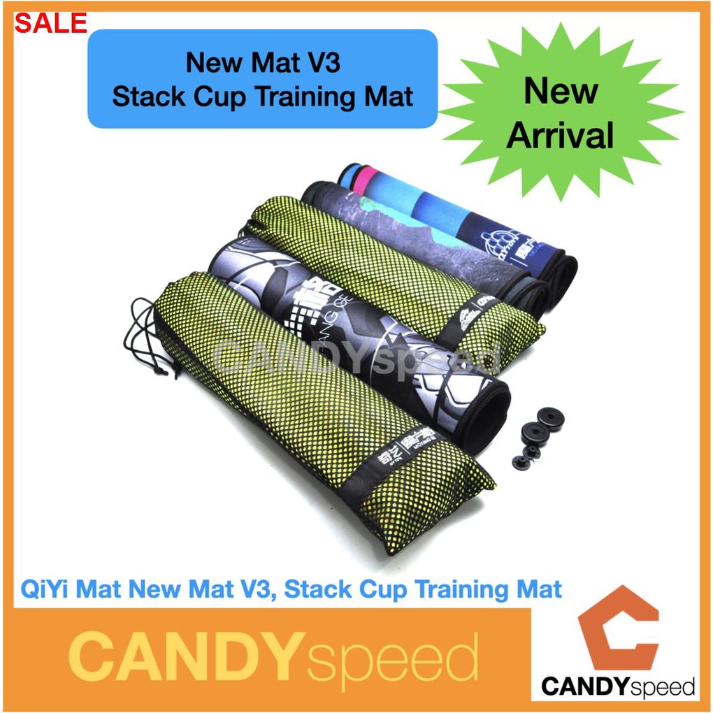 ℡✖QiYi New Mat V3, Stack Cup Training Mat แผ่นรองเล่นรูบิค,สแต็คคัพ