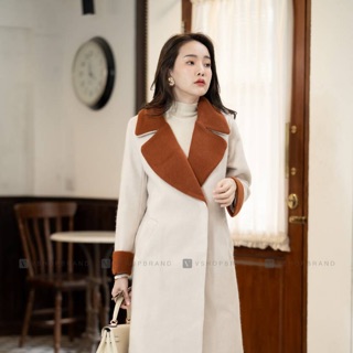 Coat wool ซับเย็บด้วยผ้าซาตินข้างในมีขนเป็ด
