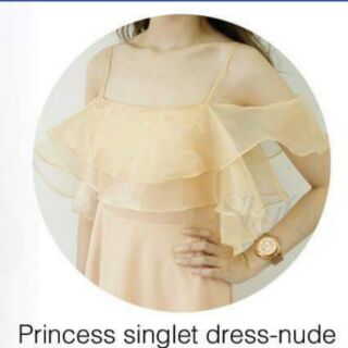 princess spaghetti top nude gold