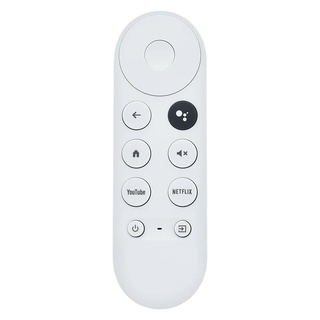 Google รีโมตคอนโทรล สําหรับ 2020 Google Chromecast 4K Snow G9N9N บลูทูธ Voice Google Chromecast พร้อมปุ่ม YouTube Netflix (รีโมทเท่านั้น)