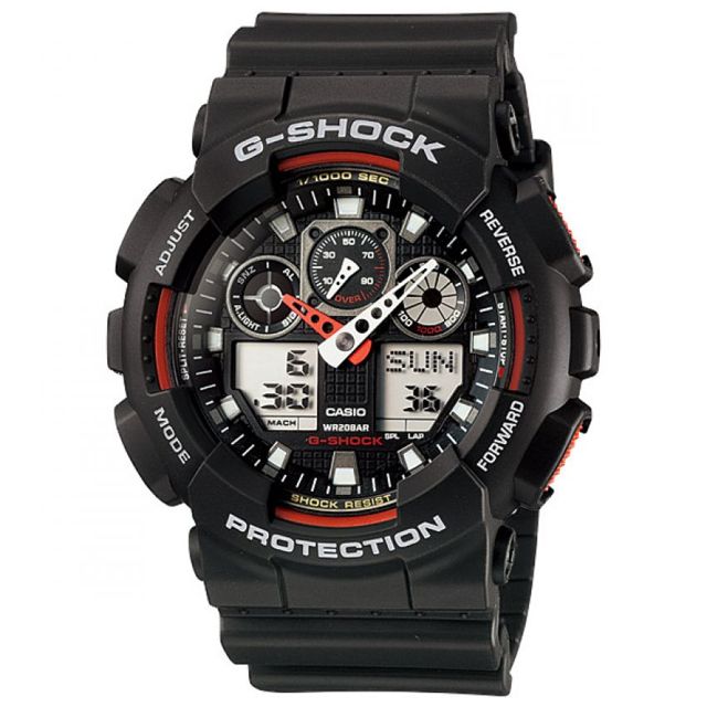 Casio G-shock นาฬิกาข้อมือ รุ่น GA-100-1A4V ( Black/Red )