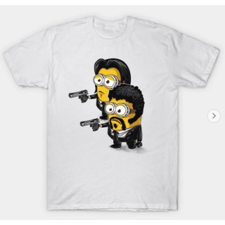 New เสื้อยืดผ้าฝ้าย 100% พิมพ์ลาย Minions สําหรับผู้ชาย discount