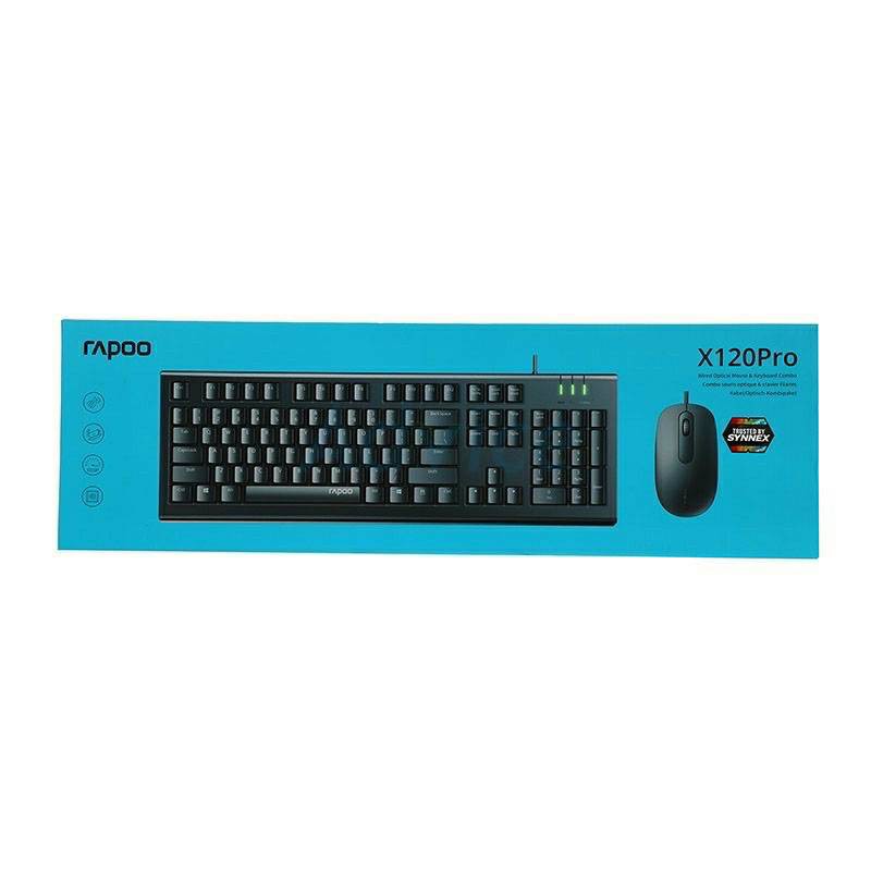 KEYBOARD+Mouse Rapoo KB-X120Pro Wired Optical Combo