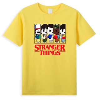 ขายดี!ขายดี เสื้อยืดลําลอง แขนสั้น พิมพ์ลายการ์ตูน Stranger Things คุณภาพสูง แนวสตรีท แฟชั่นฤดูร้อน สําหรับผู้ชาย KMehdm