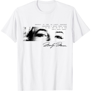 เสื้อยืดผ้าฝ้ายพิมพ์ลายคลาสสิก เสื้อยืดแขนสั้น พิมพ์ลาย Marilyn Monroe eyes and respect พรีเมี่ยม แฟชั่นสําหรับผู้ชาย แล