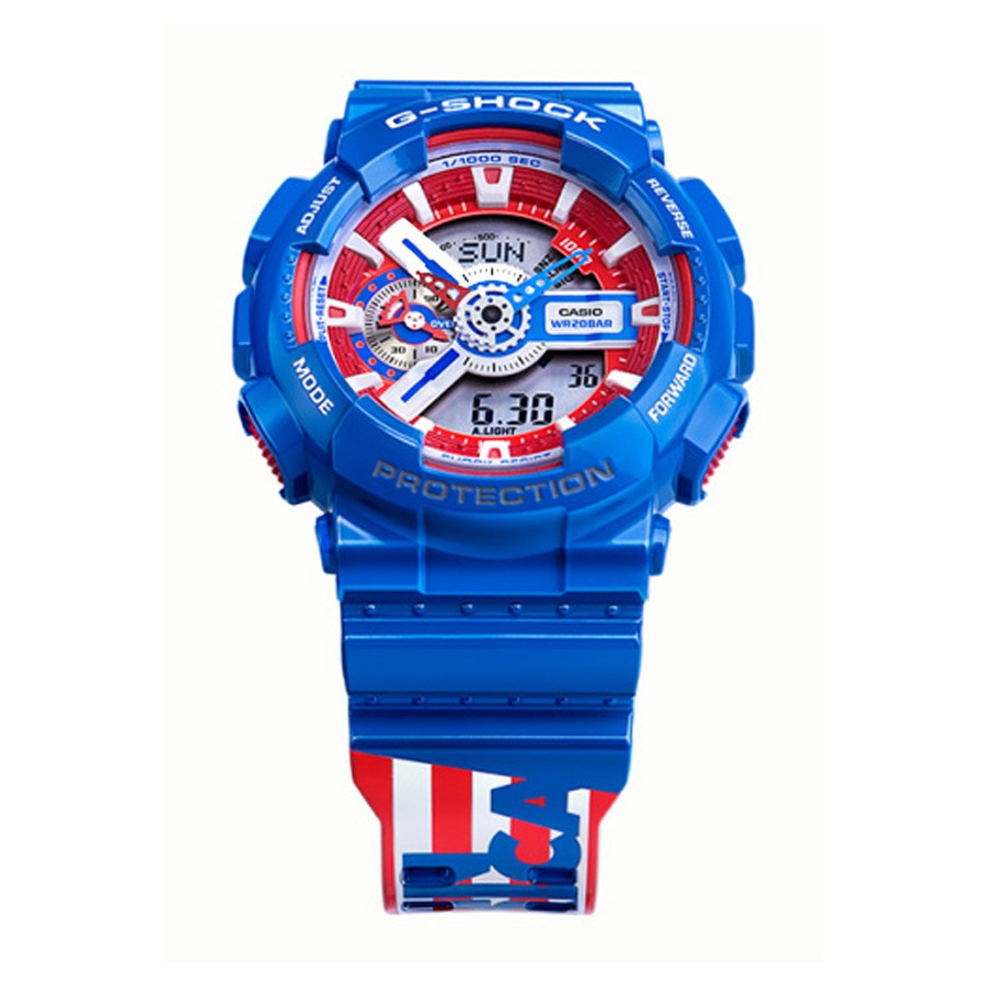 [ พร้อมส่ง ] นาฬิกา Casio G-Shock รุ่น GA-110CAPTAIN-2PR x CAPTAIN AMERICA LIMITED EDITION