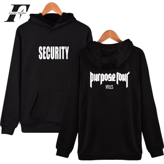 เสื้อกันหนาว มีฮู้ด ผ้าฝ้าย ลาย Justin Bieber Securtity M สําหรับผู้ชาย และผู้หญิง ใส่เพาะกาย