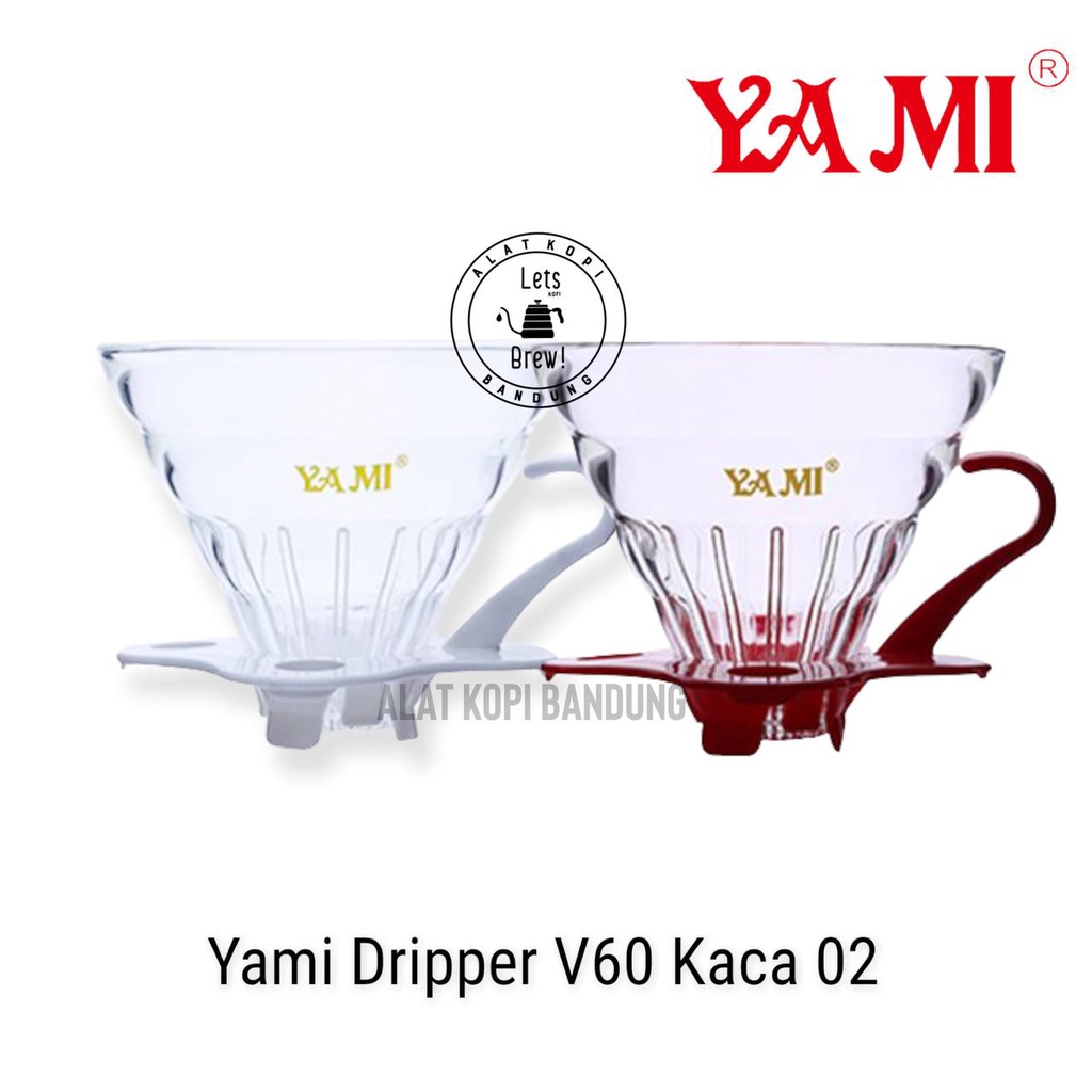Yami Dripper V60 Glass 02 (1-4 ถ้วย) / Dripper V60 วัสดุแก้ว 02 / คู่มือ V60 เครื่องมือชงกาแฟ