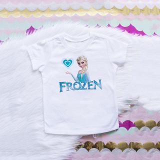 เสื้อยืดแขนสั้น พิมพ์ลายการ์ตูน Frozen 2 Aisha แฟชั่นฤดูร้อน สําหรับเด็กผู้หญิง