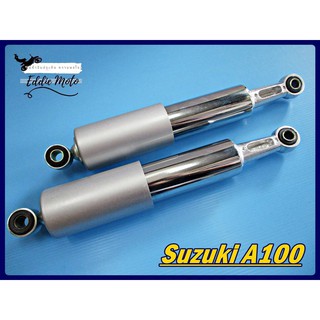 SUZUKI A100 AS100 A80 AS80 AP50 REAR SHOCK SET “SILVER”  // โช๊คอัพ โช๊คหลัง A100 สีบรอนซ์ สินค้าคุณภาพดี