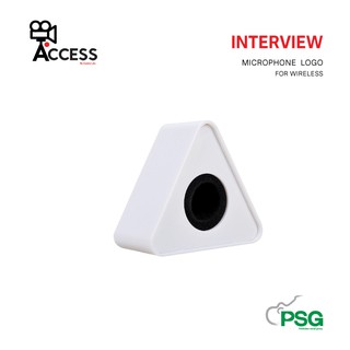 ACCESS INTERVIEW MICROPHONE LOGO FOR WIRELESS -White