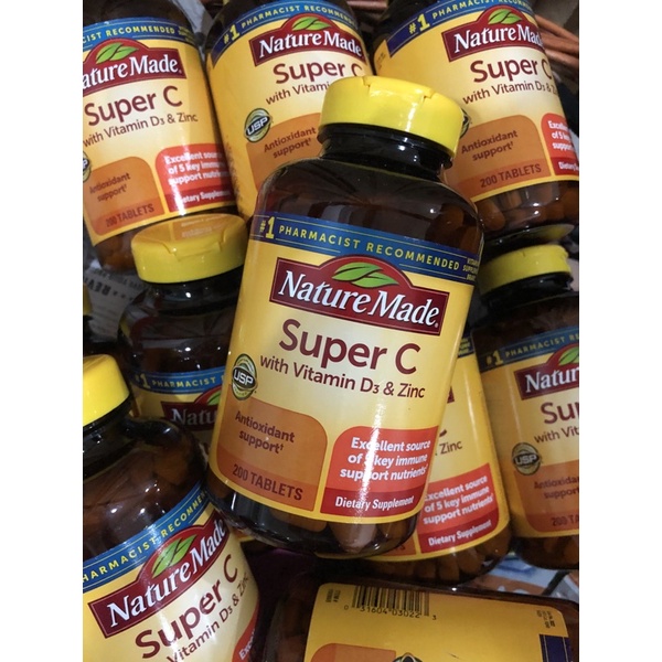 พร้อมส่ง* Nature Made Super C D3 with Zinc Tablets Exp.2025