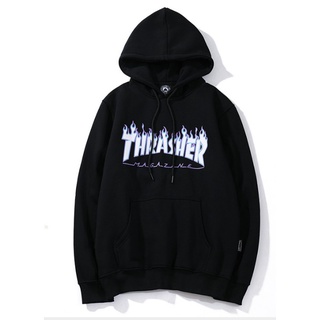 เสื้อฮู้ด พิมพ์ลาย Thrasher Flame Skateboard ปี 2019 สําหรับผู้ชาย JZ