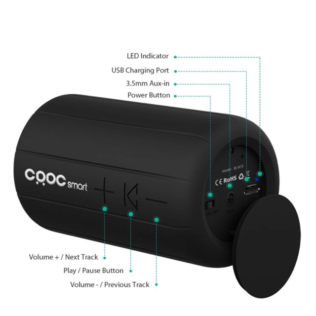 CRDC (AUKEY) Bluetooth ลำโพงกันน้ำ