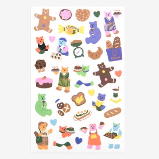 Jelly Bear Sticker - 23 Baking สติกเกอร์หมีจิ๋ว จาก Dailylike ลิขสิทธิ์แท้