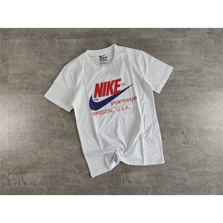 คอลูกเรือเสื้อยืดคอกลมNike ราคา เสื้อยืดแขนสั้นลําลอง ผ้าฝ้าย 100% พิมพ์ลาย ทรงหลวม พลัสไซซ์ แฟชั่นสําหรับผู้ชาย และผู้ห