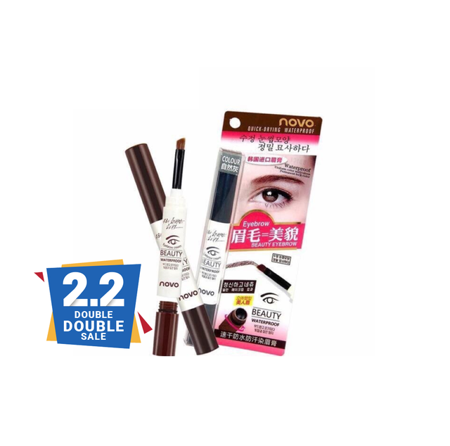 NOVO ส่งฟรี!!!(3สี/ของแท้/พร้อมส่ง) เจลเขียนคิ้ว EYEBROW ดินสอเขียนคิ้ว โนโว 3g กันน้ำ BEAUTY GEL เจลคิ้ว