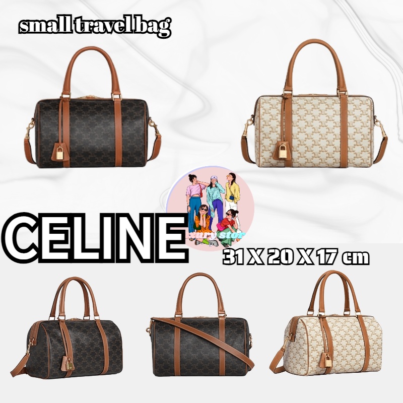 CELINE กระเป๋าเดินทางขนาดเล็ก/กระเป๋าถือ/กระเป๋าสะพายข้าง/สายสะพายไหล่แบบถอดได้/ซิปค02