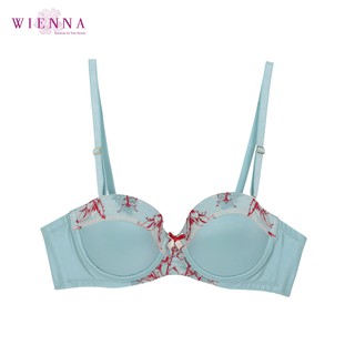 WIENNA BRA Collection Luxury DB22206 ชุดชั้นในเวียนนา ถอดสาย เสื้อชั้นในลูกไม้ สีเขียว สีเหลือง ROSE LILLY