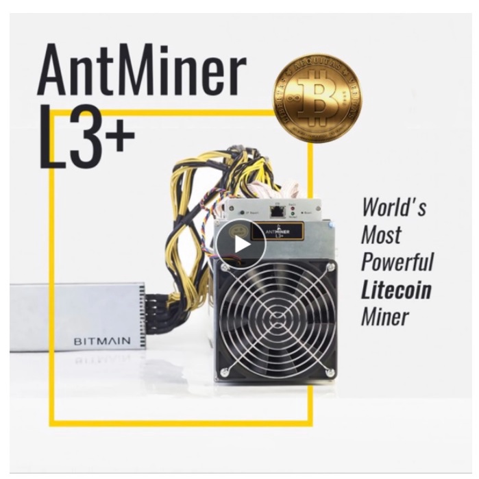 Bitmain Antminer L3 2 MH/S L3 ++ 580mh/S  ICO Miner Litecoin Mining Machine asic Blockchain Miners, Used Antminer L3+