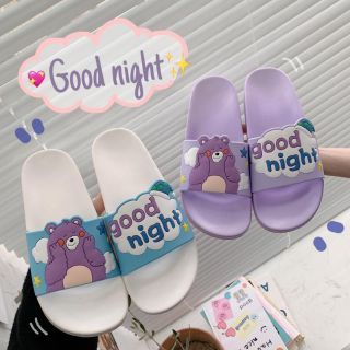 🐻พรีออเดอร์🐻รองเท้าลายหมีGood night