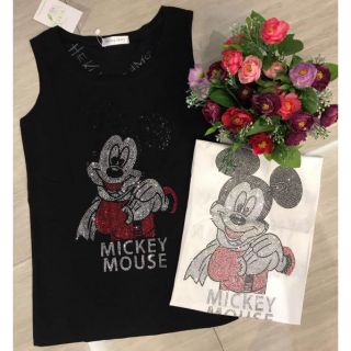 👕เสื้อกล้ามผ้าเด้ง ซีทรู 🐭 มิกกี้ ดำ