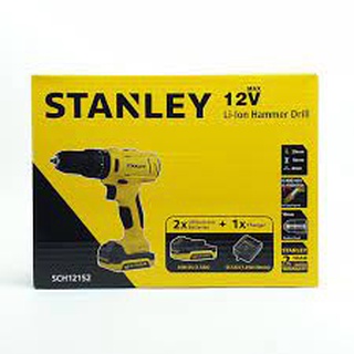 STANLEY สว่านกระแทกไร้สาย 12V+แบตเตอรี่2 ก้อน SCH121S2-B1 STANLEY SCH121S2-B1