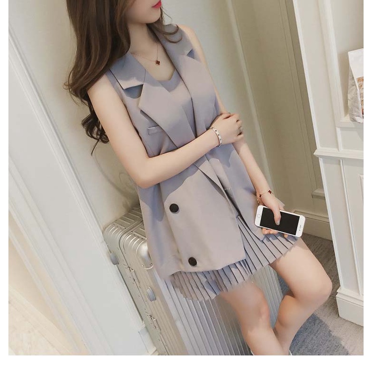 NEW เดรสเบลเซอร์สีเบจ BN015