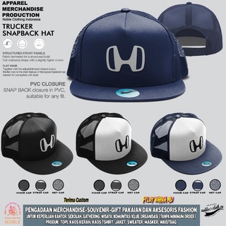 หมวกเครือข่าย TRUCKER SNAPBACK LHONDA โลโก้ญี่ปุ่น