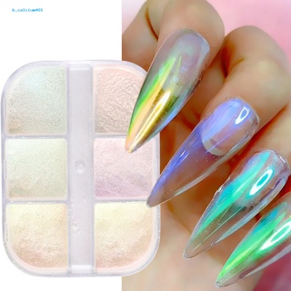 Farfi  Nail Mirror Powder Sparkly Aurora Nail Glitter Powders Smooth