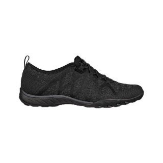 Skechers สเก็ตเชอร์ส รองเท้าผู้หญิง Women Active Breathe-Easy Infi-Knity Shoes - 100301-BLK Air-Cooled Memory Foam Bio-Dri, Wide Fit, Machine Washable, Relaxed Fit, Skech-Knit, Vegan