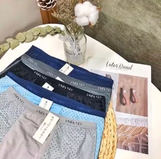 กางเกงชั้นในผู้ชายมีช่องระบายอากาศรอบตัว (1 กล่องมี 5 ตัว 5 สี) เนื้อผ้าฝ้าย (Cotton) ใส่สบาย