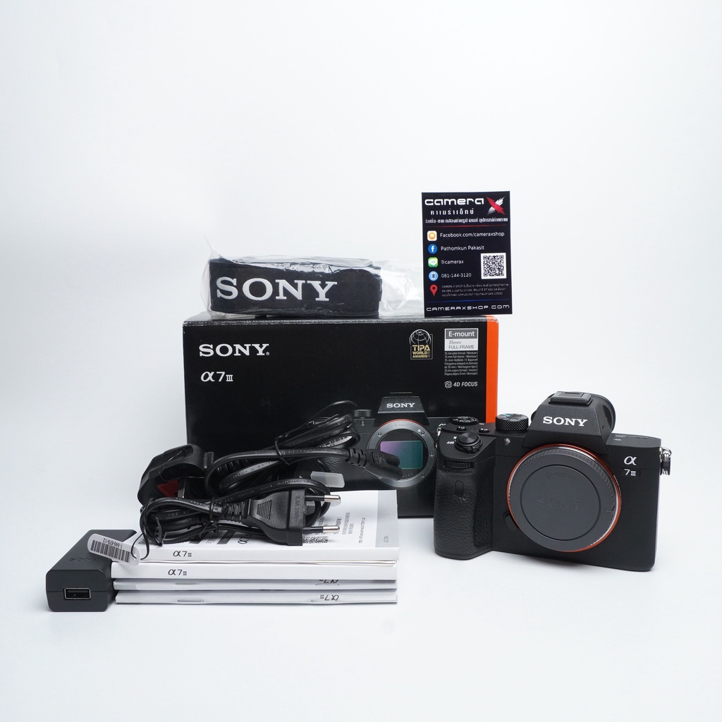 Sony A7III ครบกล่อง ประกันศูนย์ ถึง 24 พ.ย. 2565  ชต. 2,6xx   ราคา :  45,900 บาท   รับประกันสินค้า 1