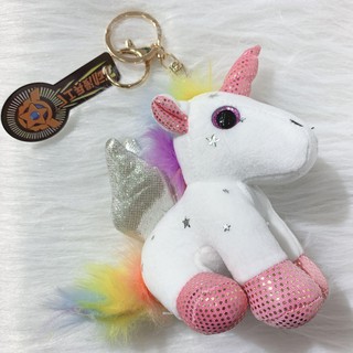 ▣พวงกุญแจตุ๊กตาม้ายูนิคอร์น Unicorn งานนำเข้าเกรดA สวย น่ารัก พรีเมี่ยม Key Chain Plush Toy Cute Decoration for Bag Rin�