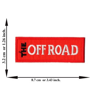 ตัดรีด ตัวรีดติดเสื้อ อาร์มปัก ติดเสื้อปัก ปักเสื้อ DIYลาย off road สีแดง