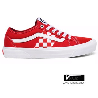 VANS CHECK BESS NI RED TRUE WHITE SNAKERS สินค้ามีประกันแท้