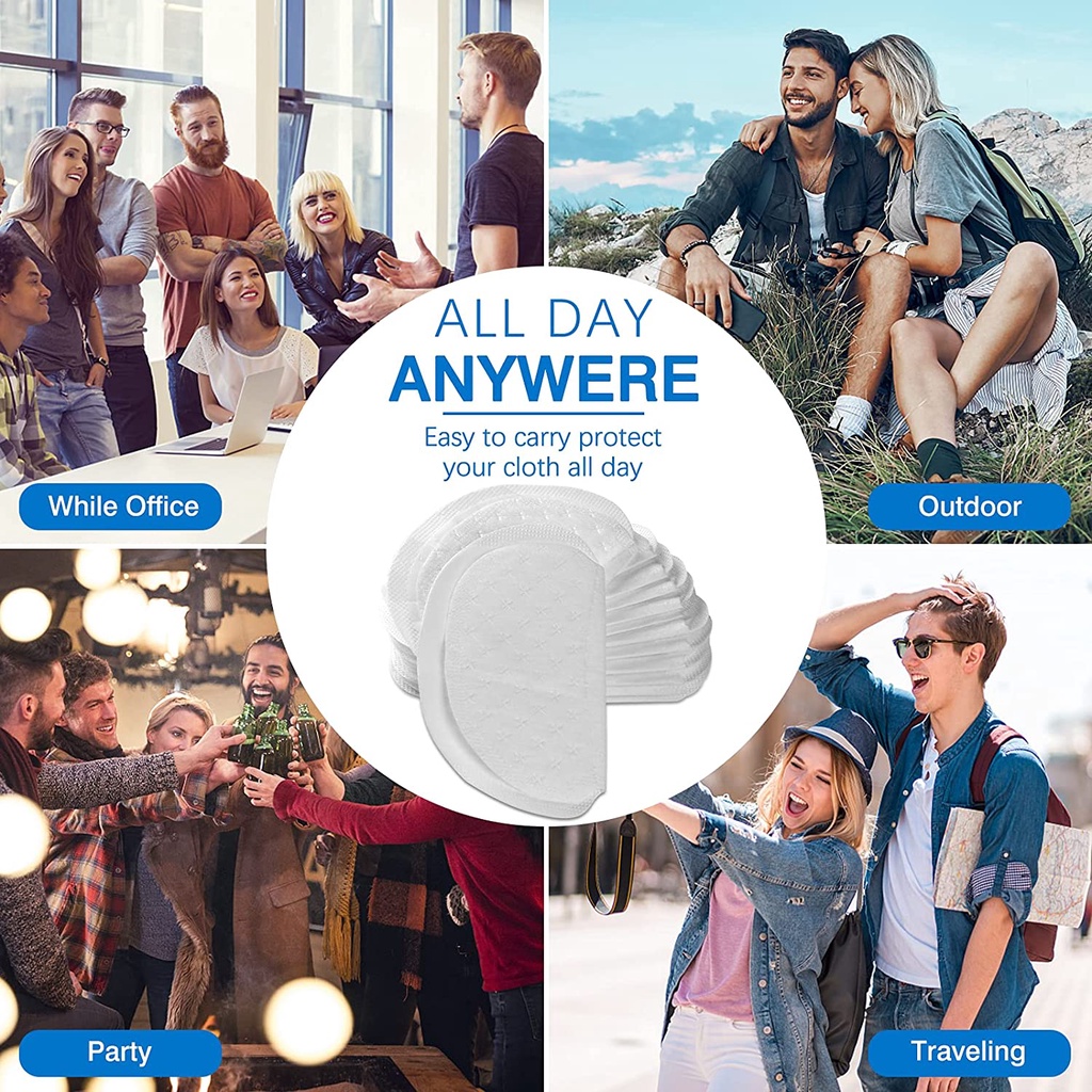 สติกเกอร์ดูดซับเหงื่อรักแร้ แบบไม่ทอ ใช้แล้วทิ้ง 10 ชิ้น / ผ้าฝ้ายระงับกลิ่นกาย มีกาวในตัว ดูดซับเหงื่อ / ระบายอากาศได้ สะดวกสบาย รสจืด - รูปที่ 6