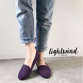 size 35 Windy Penny loafer หนังกลับ สีม่วง