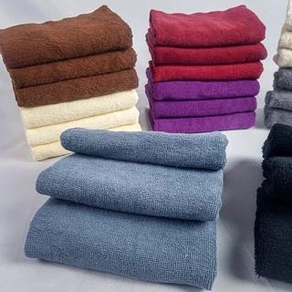 [ซื้อครบ 1,500 แถม! ผ้าเช็ดมือ 1 ผืน*]ผ้าเช็ดผม 15”x30” คละหลายสี ผ้าหลุด QC น้ำหนัก 3.5 - 4 ปอนด์