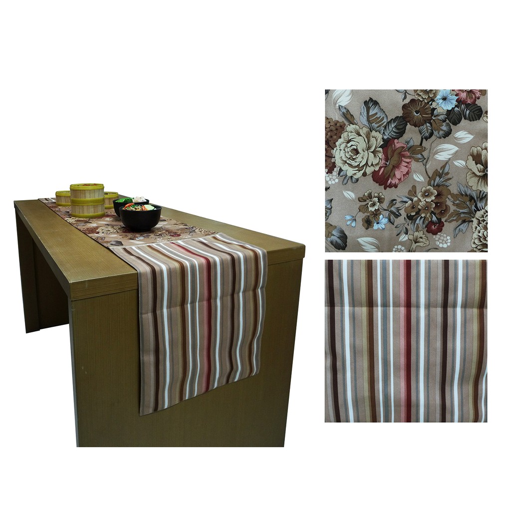 Hermosa Table Runner 2 ด้าน Line Flower 200x40 CM