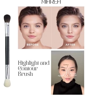 (พร้อมส่ง) แปรงไฮไลท์และคอนทัวร์จมูก 2 in 1 Highlight and Contour Brush (BR35)