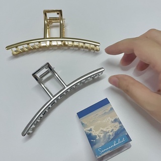 𝐴𝑆𝐻𝐼𝑅𝐴 (Stainless steel) metal hair claw hair claw clip minimal กิ้บหนีบผมแฟชั่น กิ๊บโลหะสไตล์มินิมอล สีทอง I สีเงิน