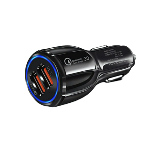 ที่ชาร์จในรถ 6A ที่ชาร์จแบตในรถ ชาร์จเร็ว USB car charger quick charge หัวชาร์จ อะแดปเตอร์ ชาร์จในรถ 2ช่อง usb QC3.0