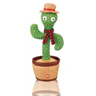 สินค้าเฉพาะจุด Dancing Cactus เต้นรำร้องเพลงตุ๊กตากระบองเพชรพูดคุยกระบองเพชรของเล่นนุ่มกระบองเพชรของเล่นตุ๊กตาอิเล็กทรอ