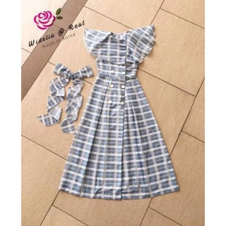 Widelia@real sz.L  เดรสลายสก็อต(used)