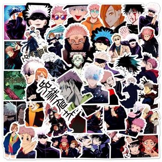 สติกเกอร์ พีวีซี ลายการ์ตูน Jujutsu Kaisen สำหรับตกแต่งงานหัตถกรรม 50 ชิ้น