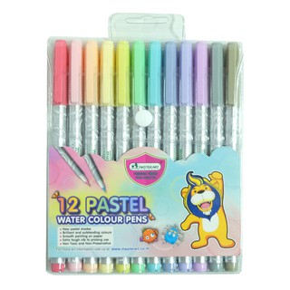 ปากกาเมจิกสีพาสเทล 12 สี ตรา Master art