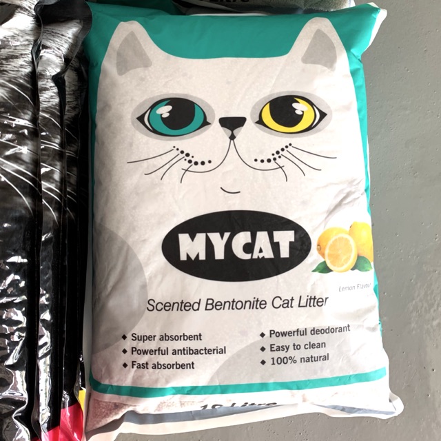 Mycat ทรายแมวเบนโตไนท์ กลิ่นเลม่อน และลาเวนเดอร์ 10 ลิตร