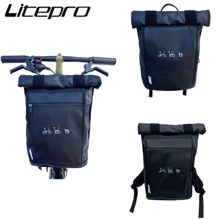 Litepro กระเป๋าเป้สะพายหลัง กันน้ํา ความจุขนาดใหญ่ แบบพกพา สําหรับ Brompton 412